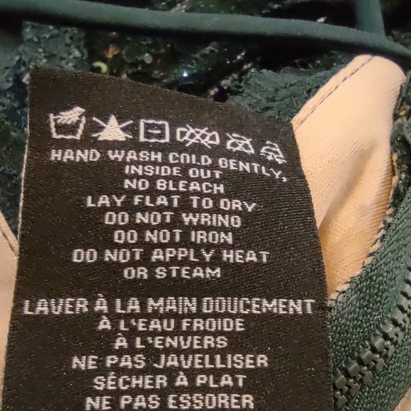 MORGAN AND CO. LACE SEQUINED SPAGHETTI STRAP NETTING WAIST PROM DRESS SIZE 5 - Picture 8 of 8